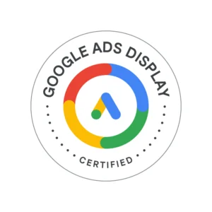 Certification Google Ads Display dédiée aux campagnes publicitaires visuelles.