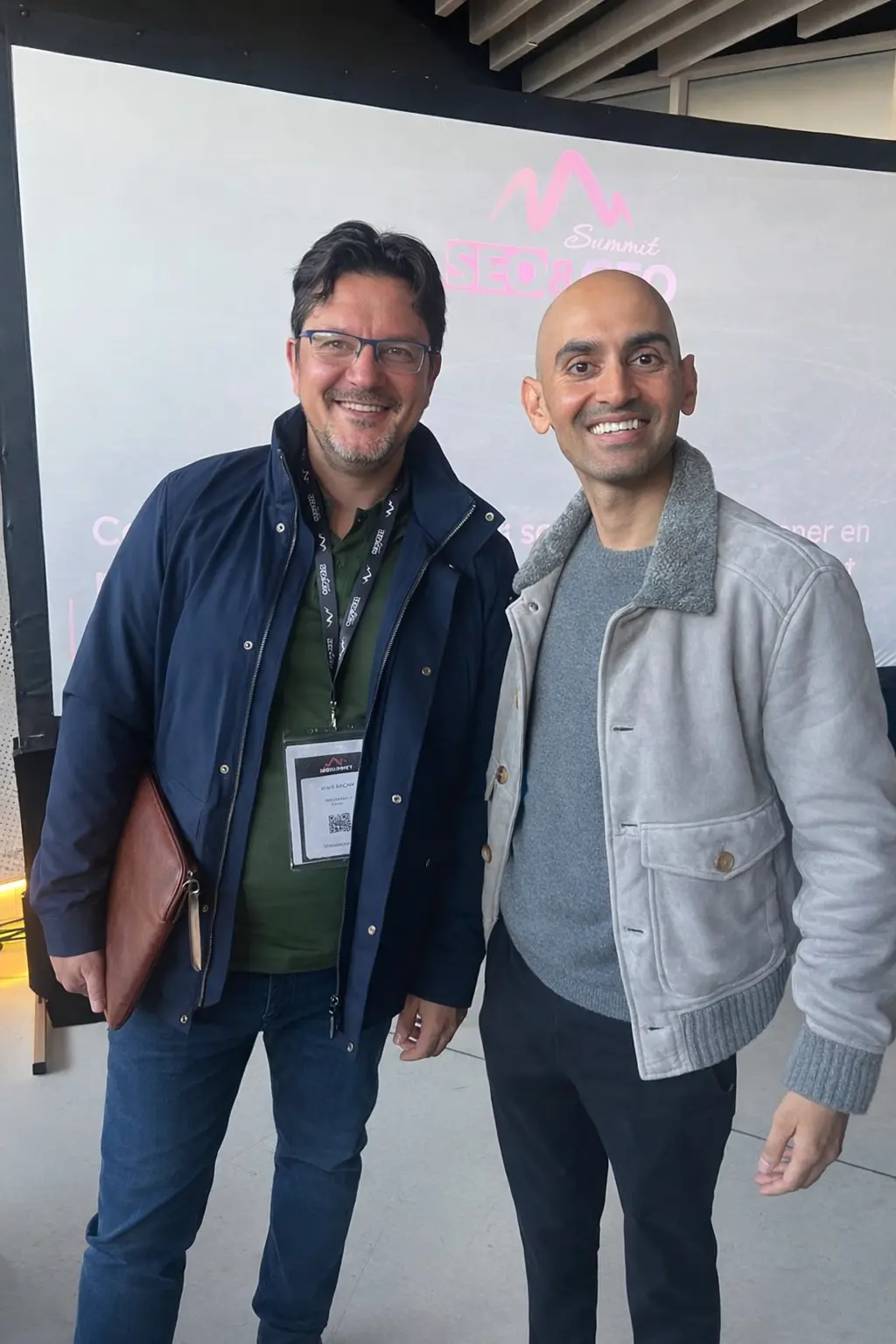 Gérard Bacha et Neil Patel au SEO Summit 2026