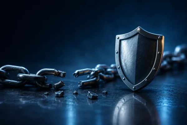 Bouclier de sécurité protégeant les systèmes informatiques contre les menaces numériques.