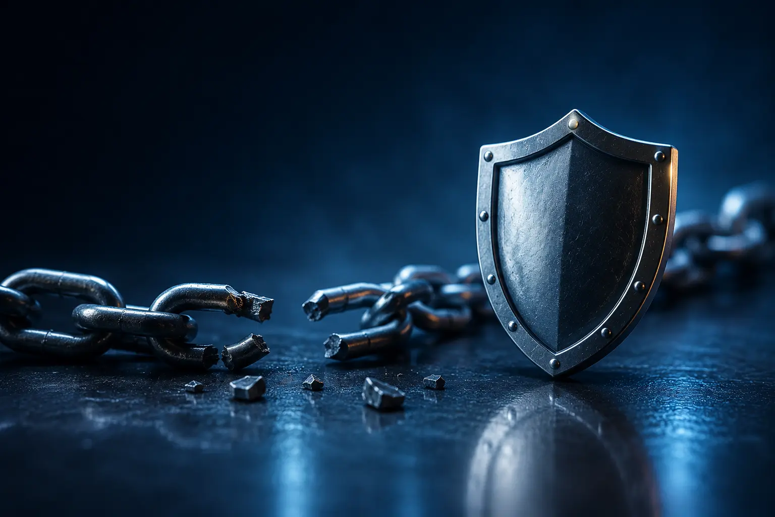 Bouclier de sécurité protégeant les systèmes informatiques contre les menaces numériques.